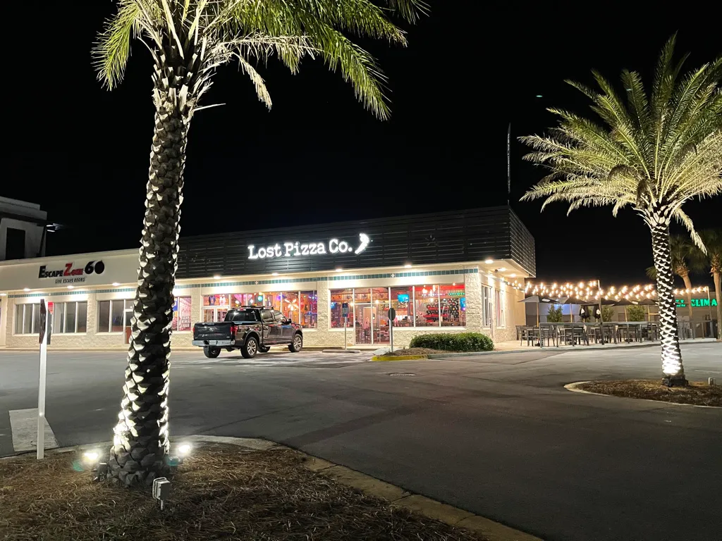 The Lost Pizza Co. storefront in Miramar Beach, Florida